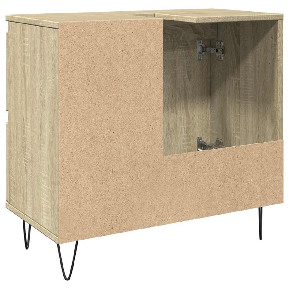 Armario de baño madera contrachapada roble Sonoma 65x33x60