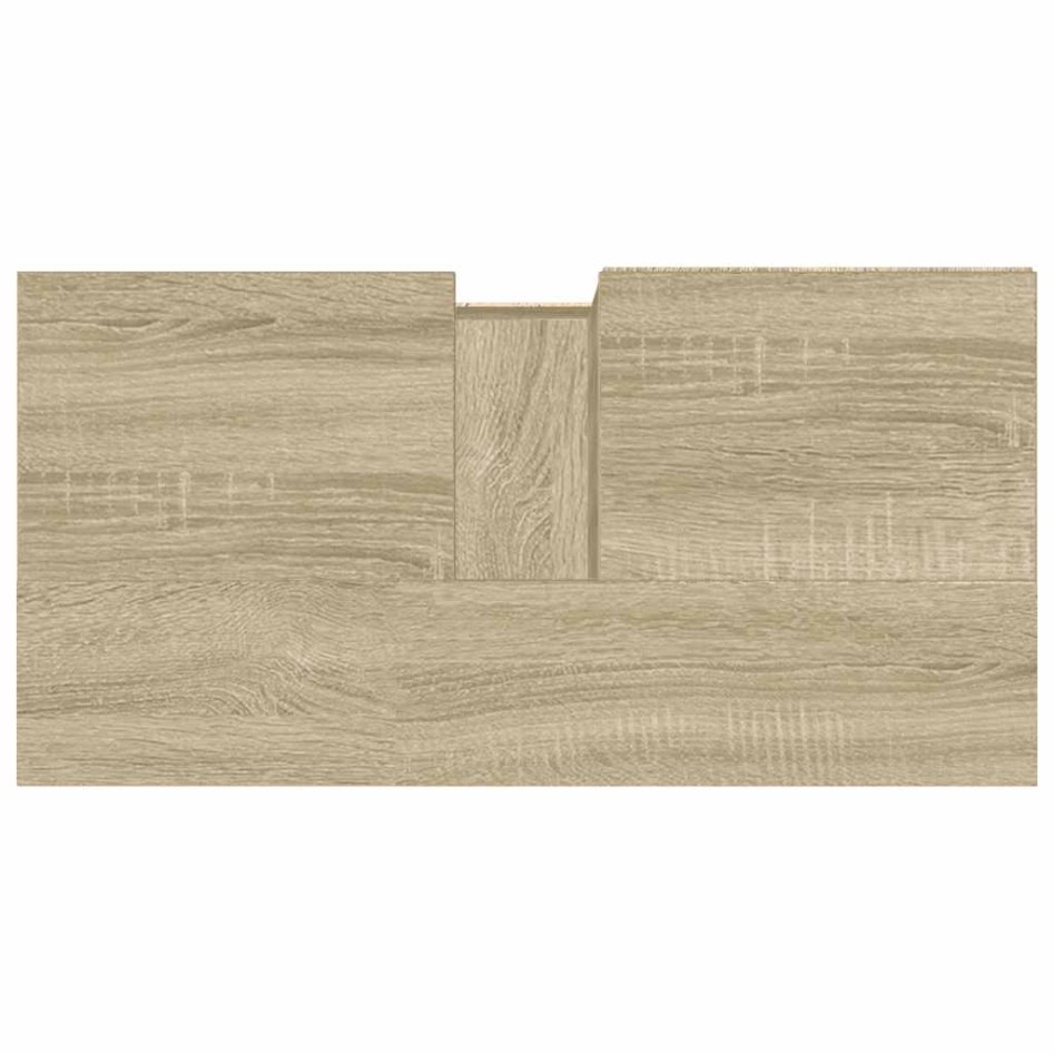Armario de baño madera contrachapada roble Sonoma 65x33x60