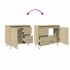 Armario de baño madera contrachapada roble Sonoma 65x33x60
