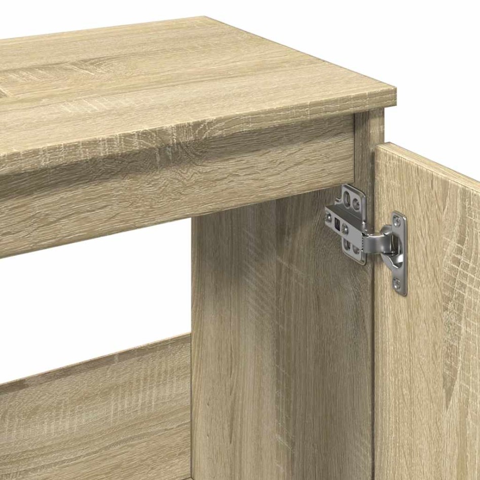 Armario de baño madera contrachapada roble Sonoma 65x33x60