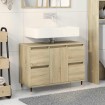Mueble de baño madera de ingeniería roble Sonoma 80x33x60 cm