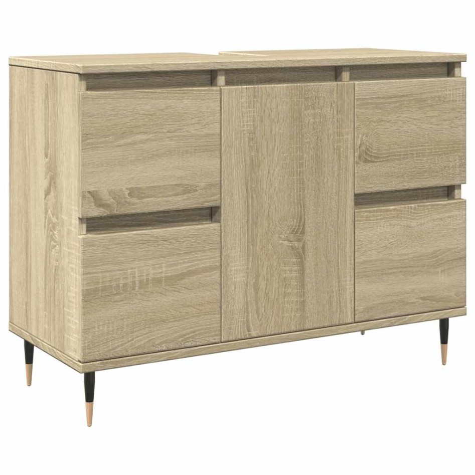 Mueble de baño madera de ingeniería roble Sonoma 80x33x60