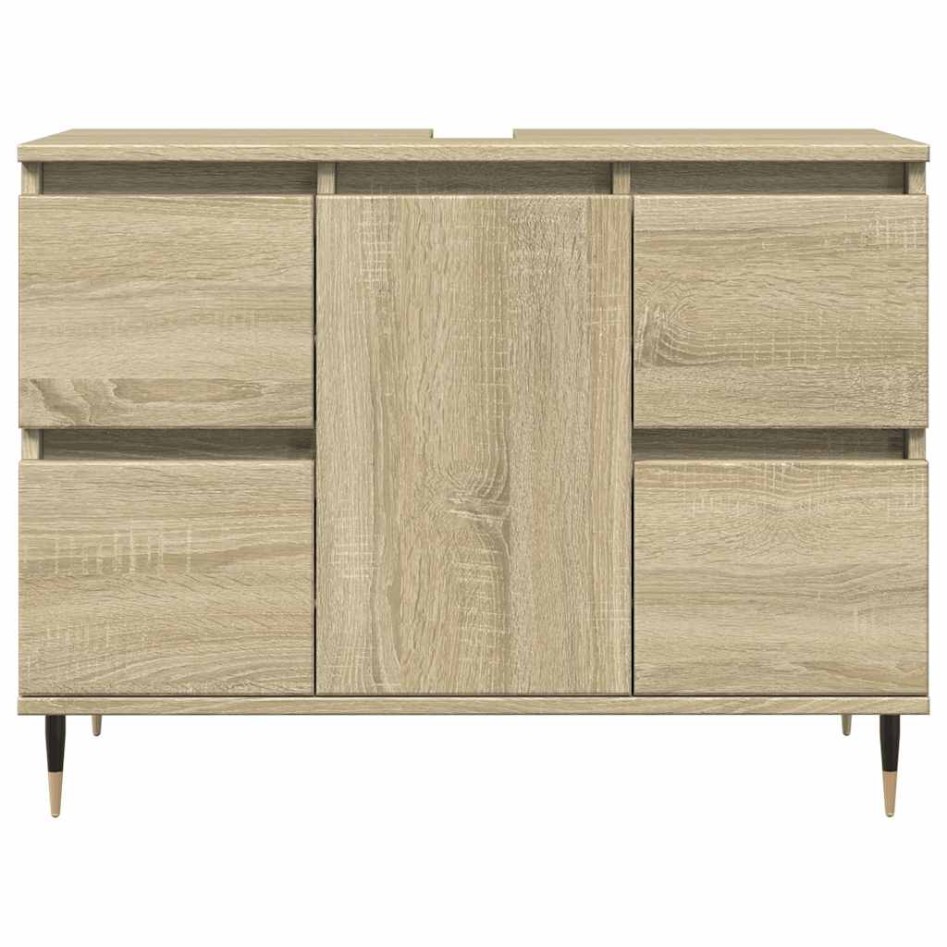 Mueble de baño madera de ingeniería roble Sonoma 80x33x60