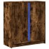 Aparador con LED madera ingeniería roble ahumado 77x34x85