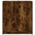 Aparador con LED madera ingeniería roble ahumado 77x34x85