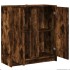 Aparador con LED madera ingeniería roble ahumado 77x34x85