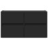 Mueble de TV de pared con luces LED negro 80x31x45