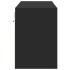 Mueble de TV de pared con luces LED negro 80x31x45