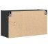 Mueble de TV de pared con luces LED negro 80x31x45