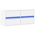Mueble de TV de pared con luces LED blanco 100x31x45