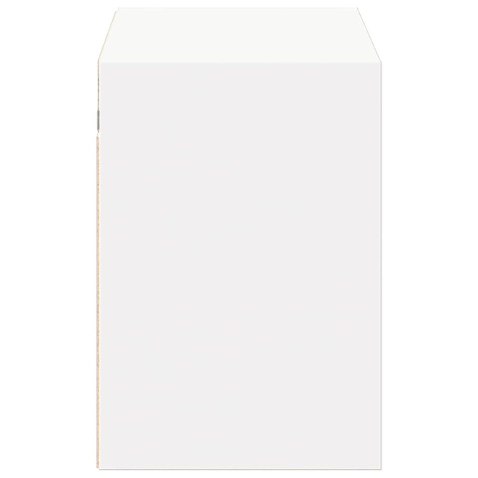 Mueble de TV de pared con luces LED blanco 100x31x45