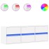 Mueble de TV de pared con luces LED blanco 130x31x45