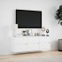 Mueble de TV de pared con luces LED blanco 130x31x45