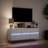 Mueble de TV de pared con luces LED blanco 130x31x45