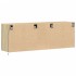 Mueble de TV de pared con luces LED roble Sonoma 130x31x45
