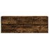 Mueble de TV de pared con luces LED roble ahumado 130x31x45