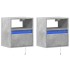 Muebles TV de pared luces LED 2 uds gris hormigón 41x31x45