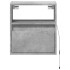 Muebles TV de pared luces LED 2 uds gris hormigón 41x31x45