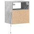 Muebles TV de pared luces LED 2 uds gris hormigón 41x31x45