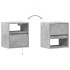 Muebles TV de pared luces LED 2 uds gris hormigón 41x31x45