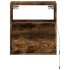 Muebles TV de pared luces LED 2 uds roble ahumado 41x31x45