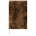 Muebles TV de pared luces LED 2 uds roble ahumado 41x31x45