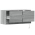 Mueble de TV de pared con luces LED gris Sonoma 80x31x35
