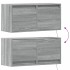 Mueble de TV de pared con luces LED gris Sonoma 80x31x35