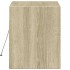 Mueble de TV de pared con luces LED roble Sonoma 80x31x35