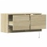 Mueble de TV de pared con luces LED roble Sonoma 80x31x35