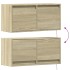 Mueble de TV de pared con luces LED roble Sonoma 80x31x35