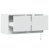 Mueble de TV de pared con luces LED blanco 80x31x35