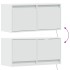 Mueble de TV de pared con luces LED blanco 80x31x35