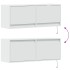 Mueble de TV de pared con luces LED blanco 100x31x35
