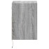 Mesita de noche de pared con luces LED gris