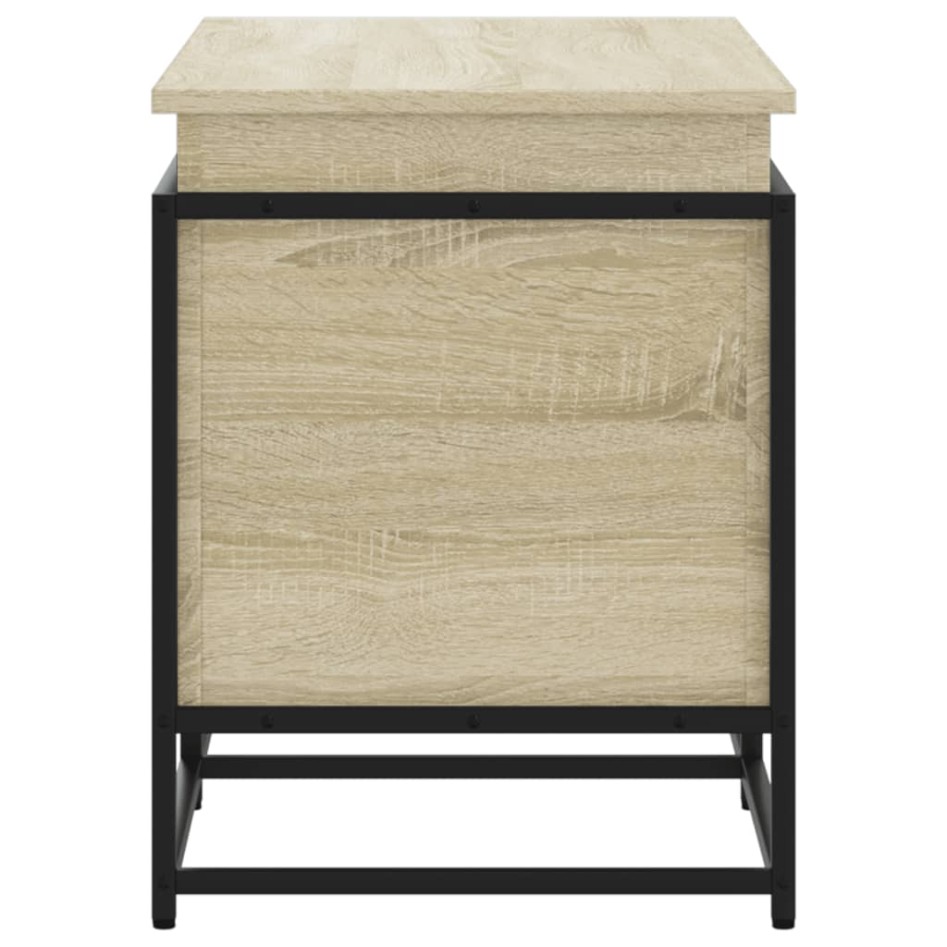 Caja de almacenaje con tapa madera roble Sonoma 100x40x51,5