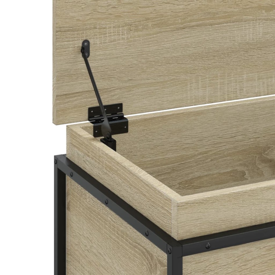 Caja de almacenaje con tapa madera roble Sonoma 100x40x51,5