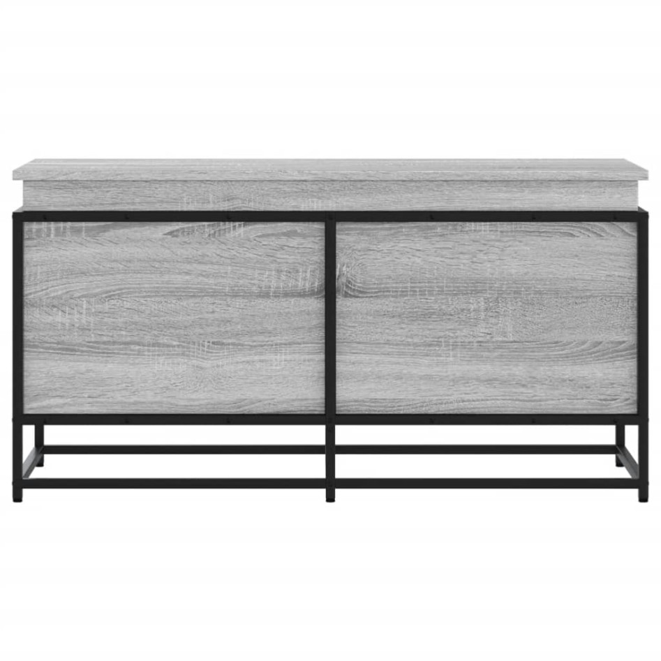 Caja de almacenaje con tapa madera gris Sonoma 100x40x51,5