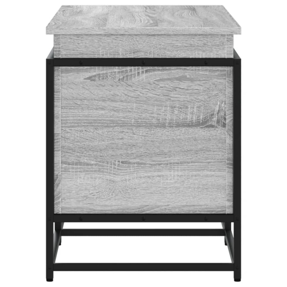 Caja de almacenaje con tapa madera gris Sonoma 100x40x51,5