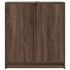 Aparador con LED madera ingeniería marrón roble 77x34x85