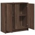 Aparador con LED madera ingeniería marrón roble 77x34x85