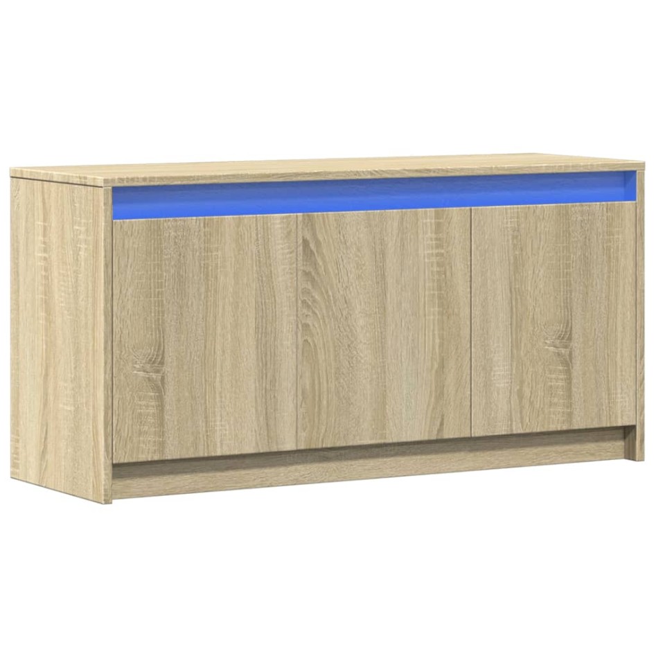 Mueble de TV LED madera de ingeniería roble Sonoma 100x34x50