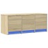 Mueble de TV LED madera de ingeniería roble Sonoma 97x34x40