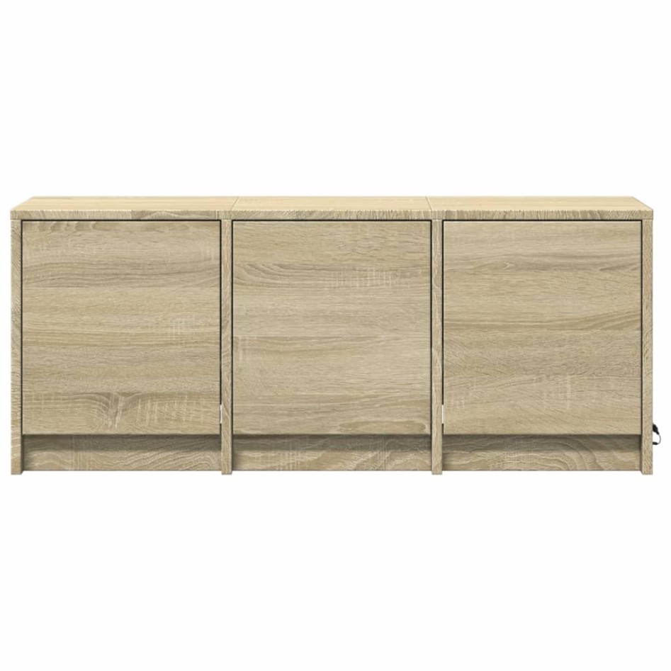 Mueble de TV LED madera de ingeniería roble Sonoma 97x34x40