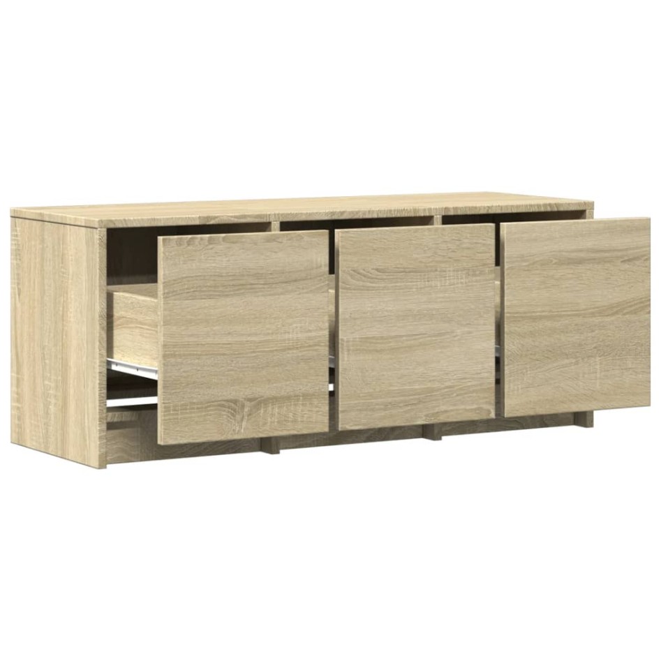 Mueble de TV LED madera de ingeniería roble Sonoma 97x34x40