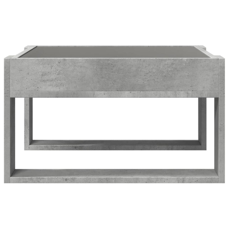 Mesa de centro con Infinity LED gris hormigón 50x53x30