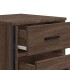 Mesita de noche madera de ingeniería marrón roble 40x41x60