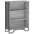 Estantería madera de ingeniería gris Sonoma 80x31x106