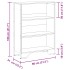 Estantería madera de ingeniería gris Sonoma 80x31x106