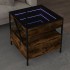 Mesa de centro con Infinity LED roble ahumado 50x50x51